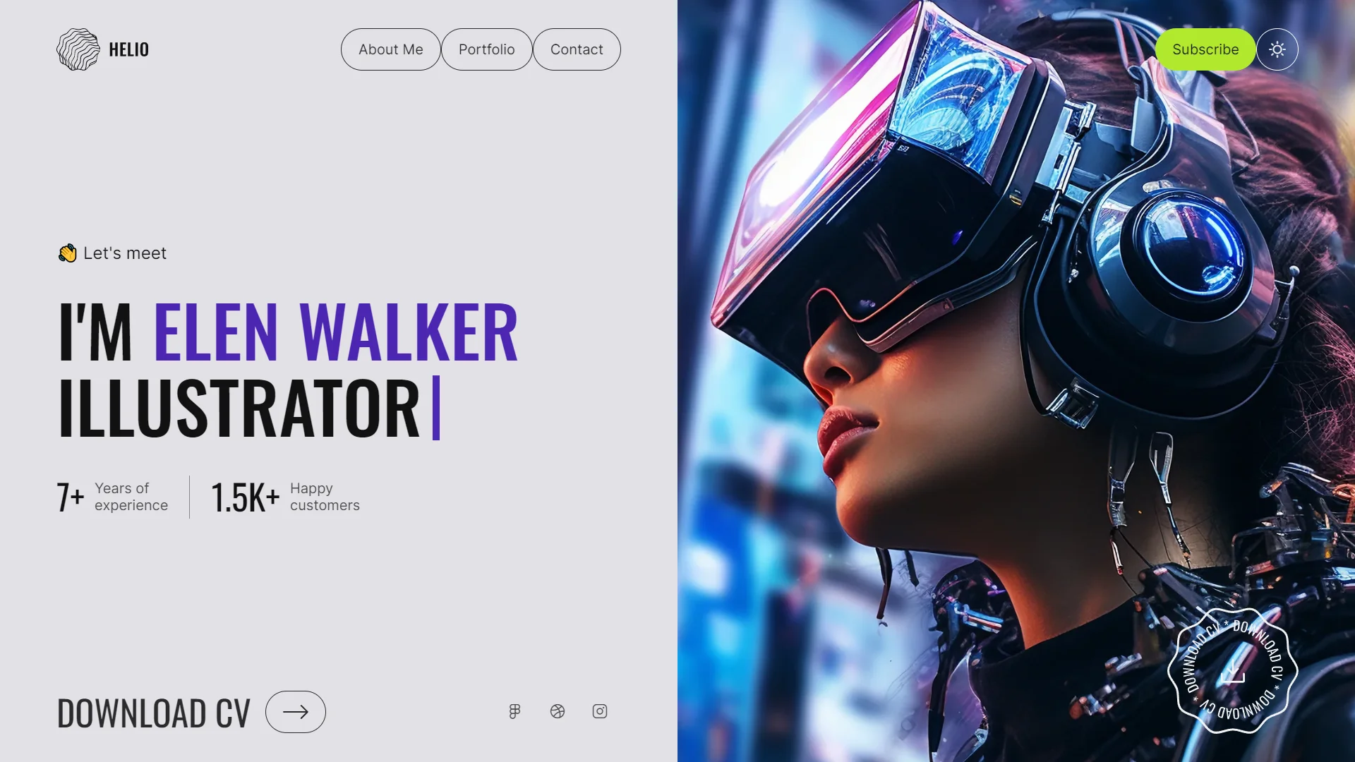 Helio Coming Soon Template Preview Screen
